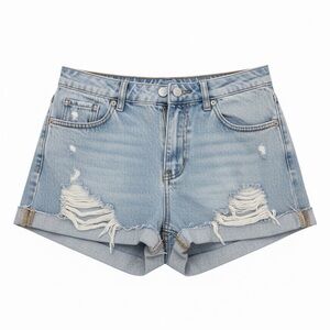 PacSun Light Blue Distressed Jean Shorts